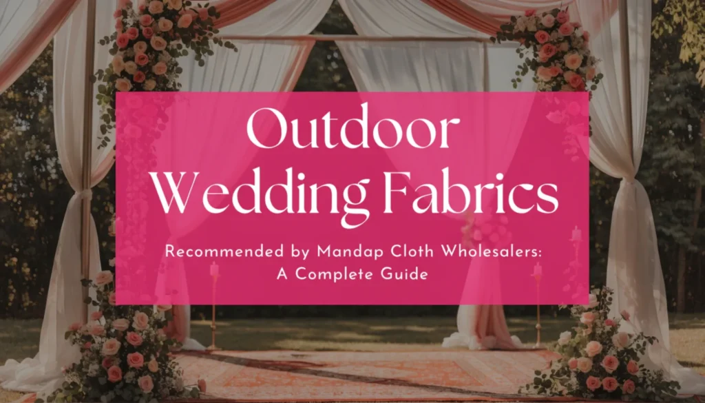 Outdoor Wedding Fabrics Recommended by Mandap Cloth Wholesalers: A Complete Guide