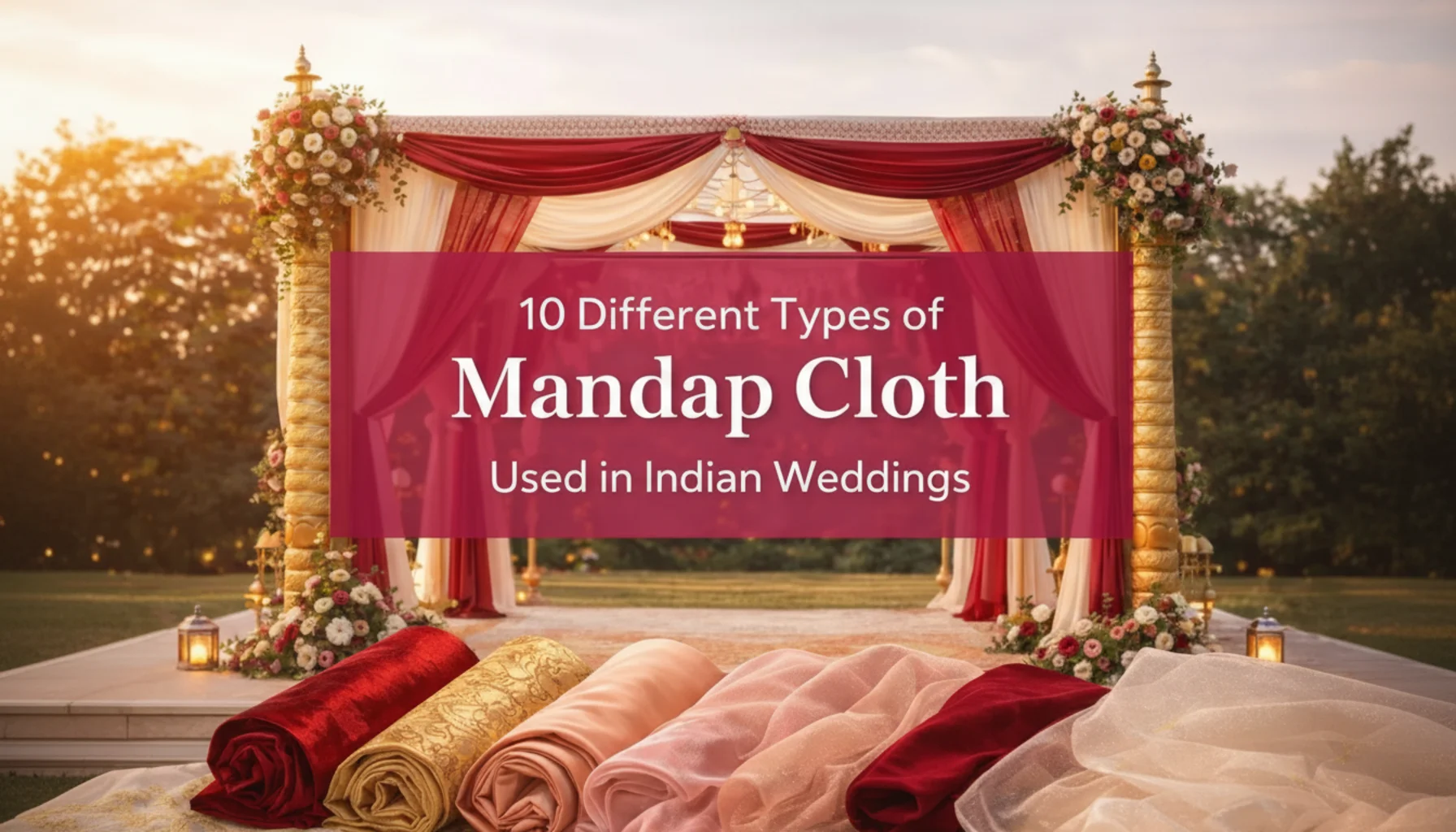 10 Different Types of Mandap Cloth Used in Indian Weddings